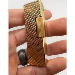 Vintage Gold Tone ''WIN" Pocket Gas Lighter Collectible Made in Japan